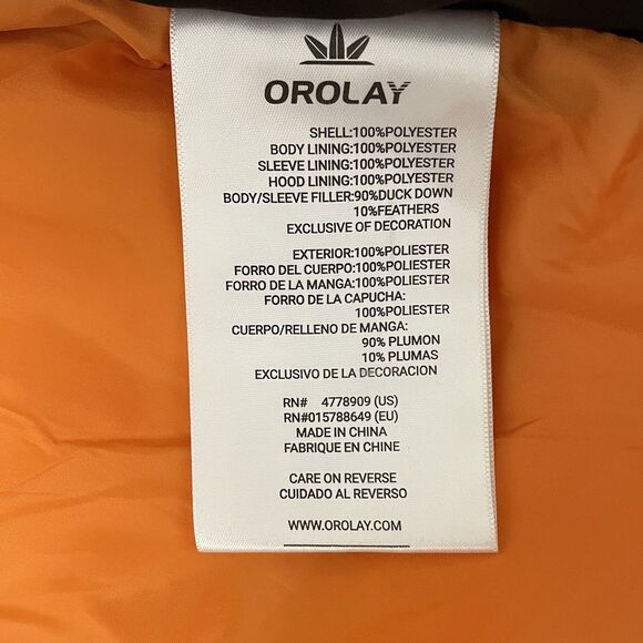 Orolay Jacket Womens Small Black Hooded Insulated Thickened Down Parka Winter - Picture 5 of 10